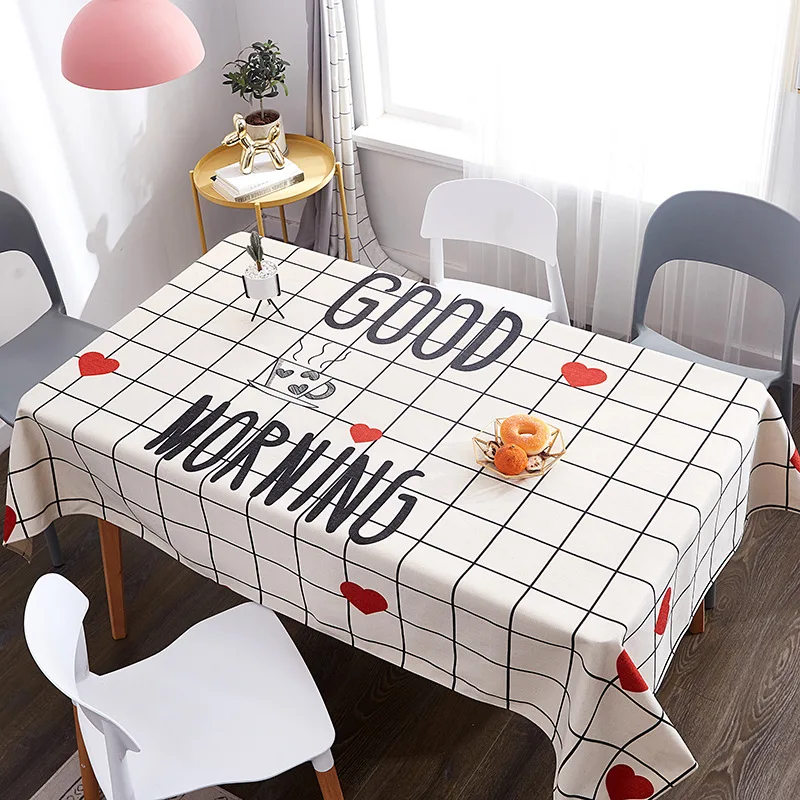 Водонепроницаемый скатерти хлопок прямоугольной скатерть белая крышка вечерние