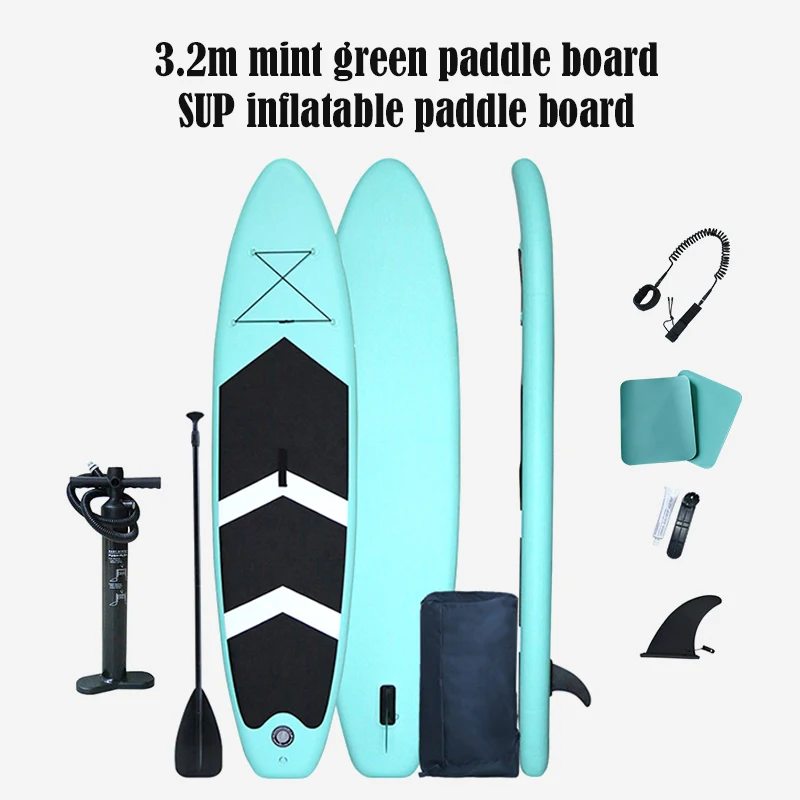 

KOETSU 3.2M Surfboard Paddle Board SUP Inflatable Pulp Board with Non-slip Mat for Beginner with Repair Kit and Inflator