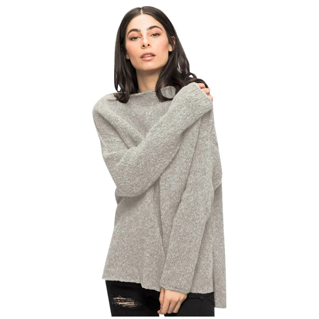 Вязаные свитера женские Пуловеры Повседневная свите с длинными рукавами зимняя