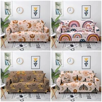 cartoon moth elastic sofa slipcovers modern sofa cover for living room sun and moon sofa protector couch cover 1234 seater