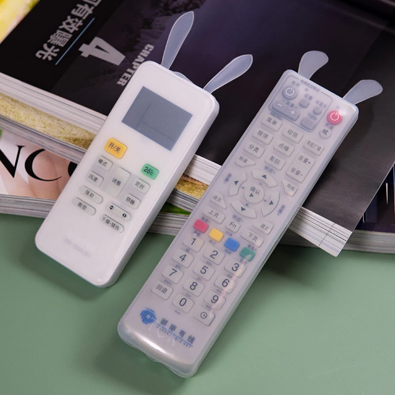 

Silicone Remote Control Cover Transparent TV Remote Control Case Air Conditioning Dust Protect Storage Bag Stolve Cover