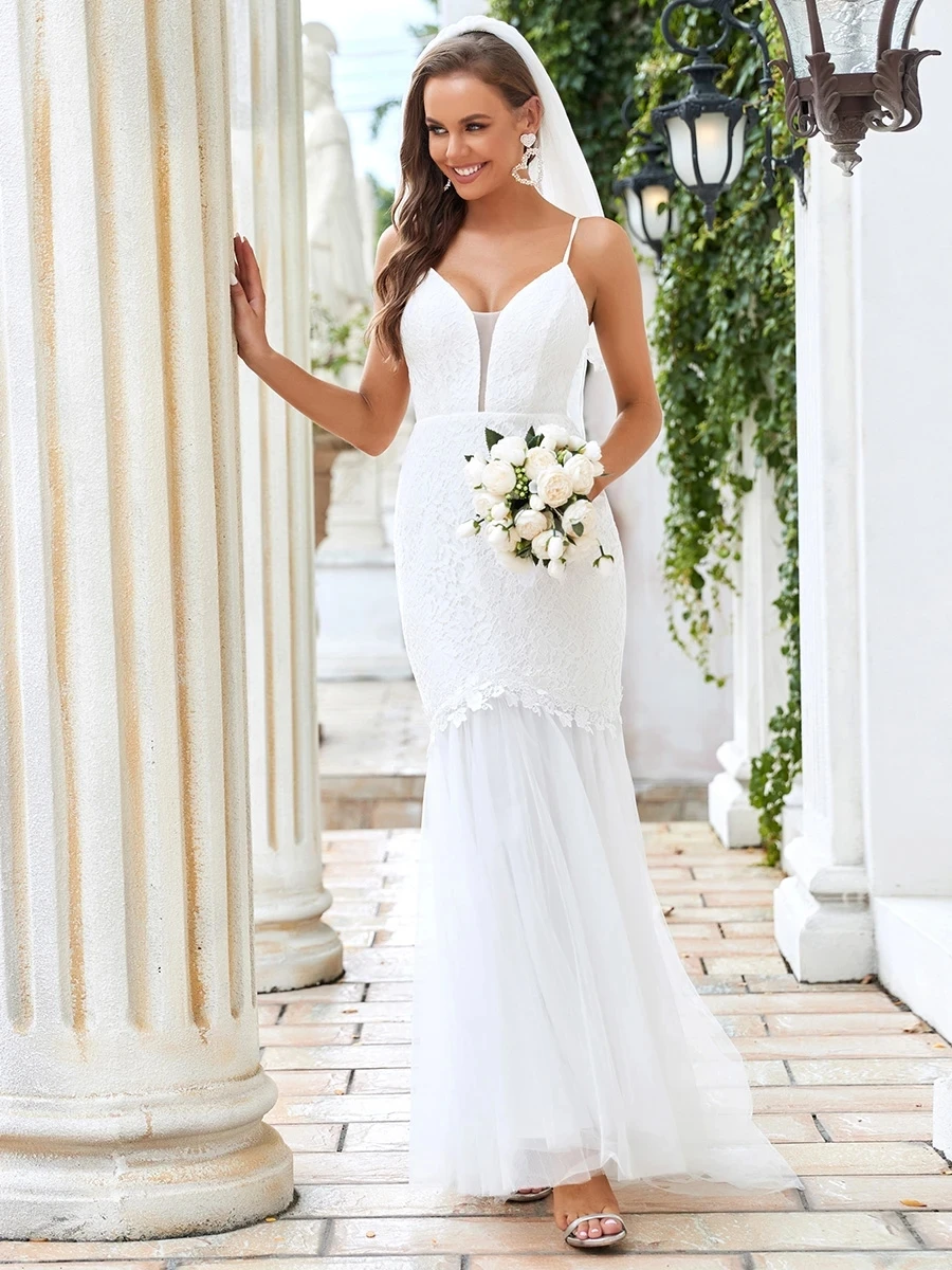 

Flattering Sleeveless Floor Length Wholesale Wedding Dresses