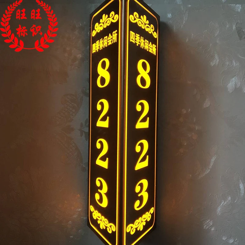 

Индивидуальная креативная индивидуализированная Дверная панель KTV, светодиодсветодиодный светящаяся Дверная панель световая батарея Club ...