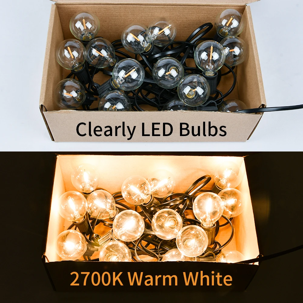 Сменная Светодиодная лента G40 вольфрамовые лампочки с цоколем для домашнего сада