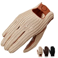 warm winter wool thermal insulated touch screen outdoor ride male sheepskin genuine leather ladies men machinist driver glove
