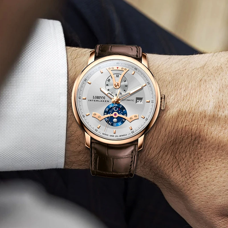 Часы Мужские автоматические механические водонепроницаемые 50 м | Наручные часы