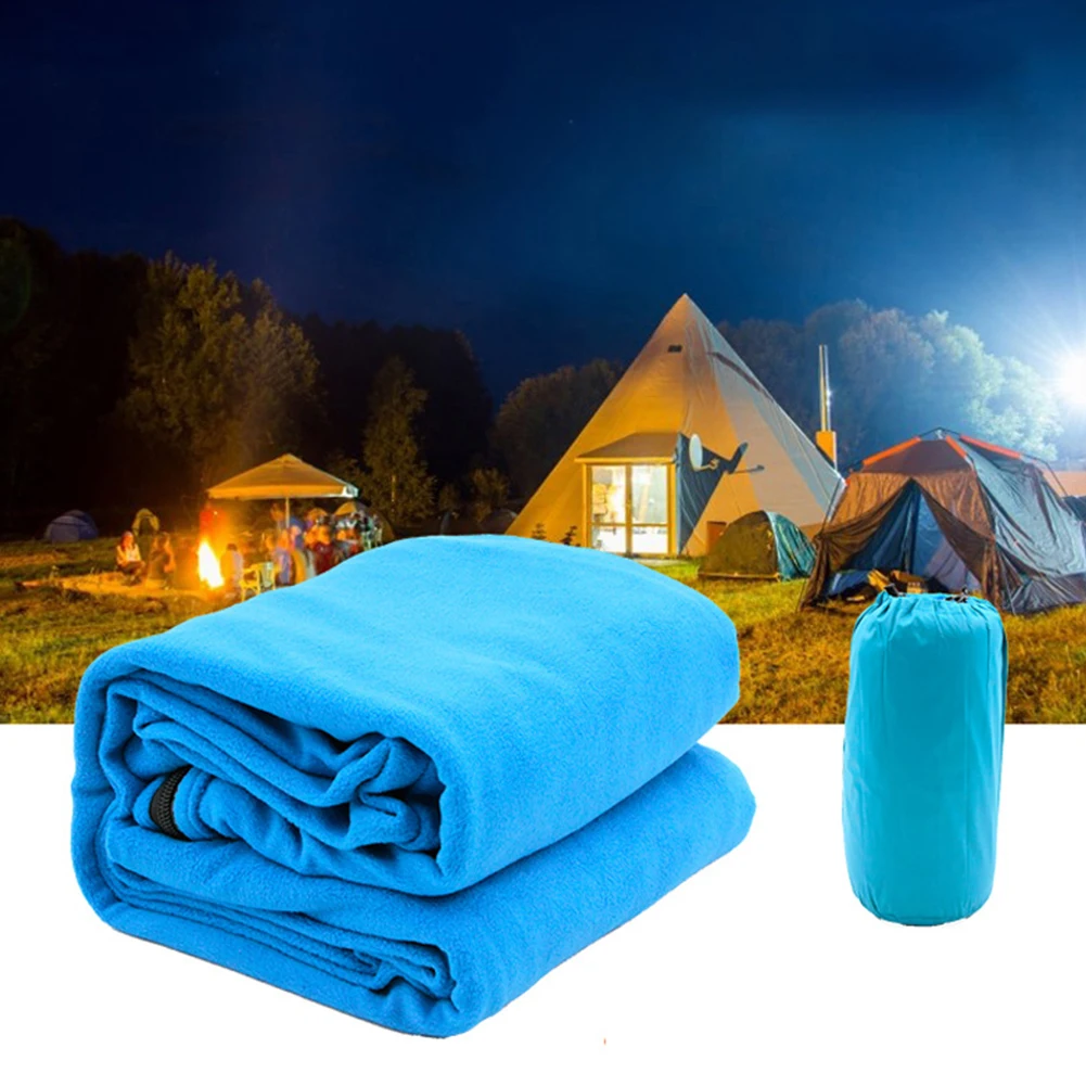 

Outdoor Single Sleeping Bags Liner Super Elastic Sleep Bag Camping Travel Warm Fleece Liner for Spring Summer