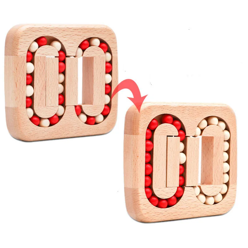 

Children Memory Flat Ball Game Toys,montesori Toys Wooden Intelligent Creative Bead Maze Toy