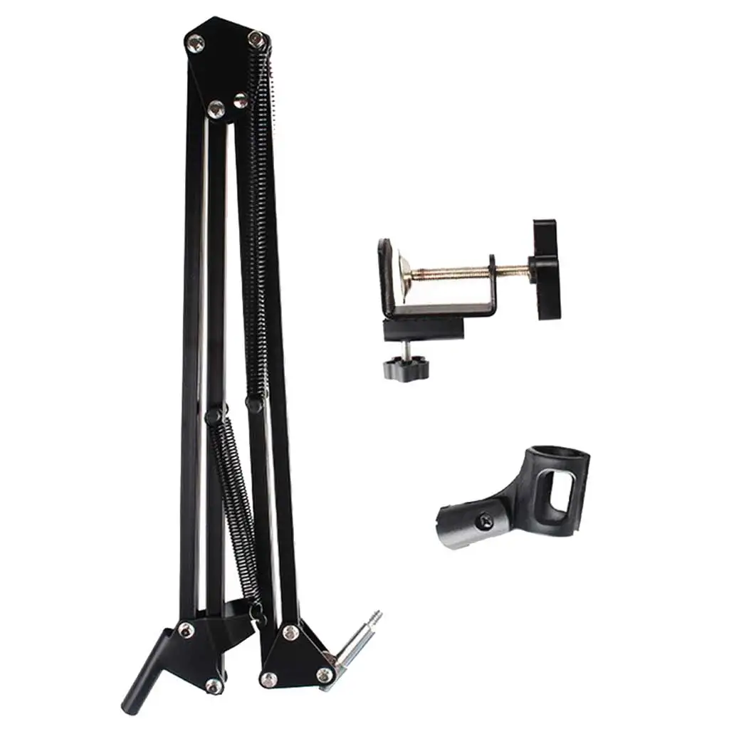

1 Pack Adjustable Microphone Mic Boom Scissor Arm Stand Large - Black