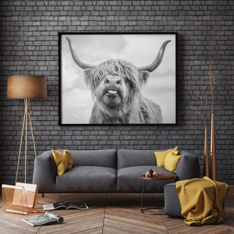 

Home Decor Canvas Painting Yak Poster Wall Art Living Room Art Painting Wall Decoration Modern No Frame