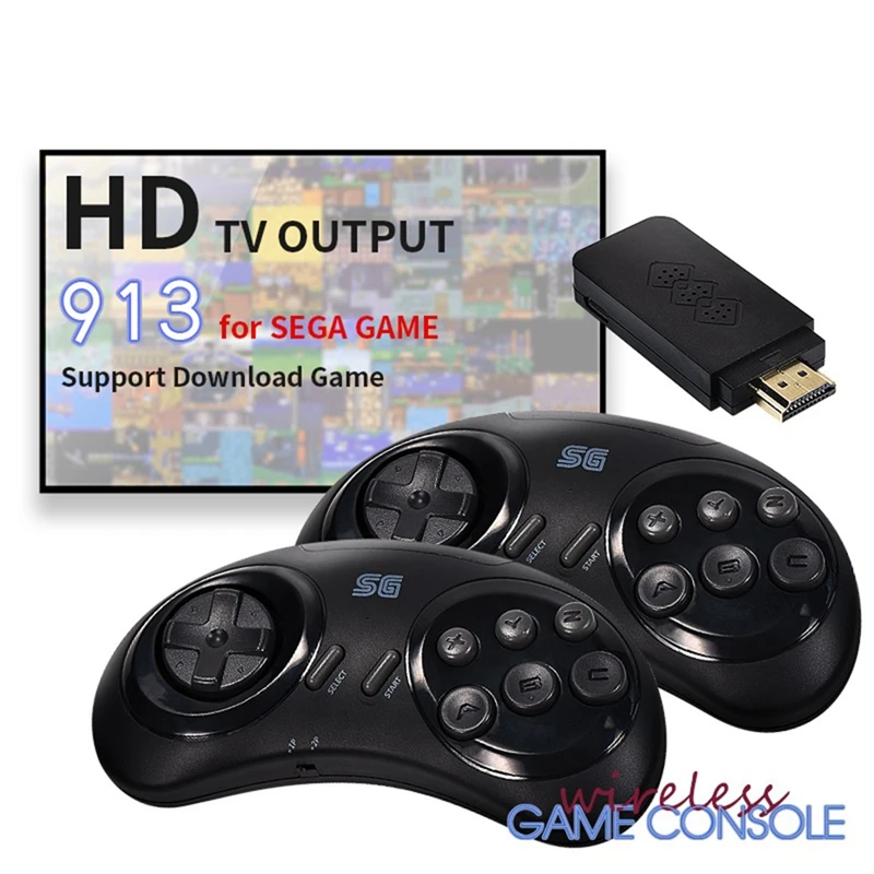16-битная Беспроводная игровая консоль MD для Sega Genesis Game Stick HDMI-совместимая с 900