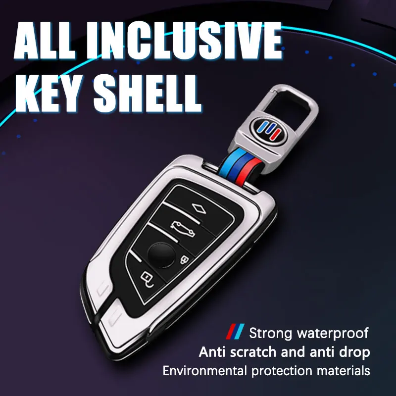 

Car Key Case Cover Key Bag For BMW X3 X4 I3 M3 M4 1 3 5 Series F10 F11 F20 F25 F30 G20 f31 F34 G30 Alloy Styling Accessories