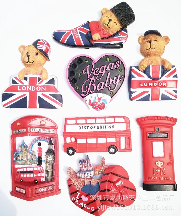 3D полимерный холодильник британский Британский медвежонок телефонная коробка