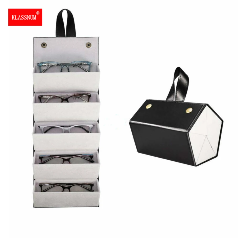 

Органайзер для солнцезащитных очков, 5 отделений, черный