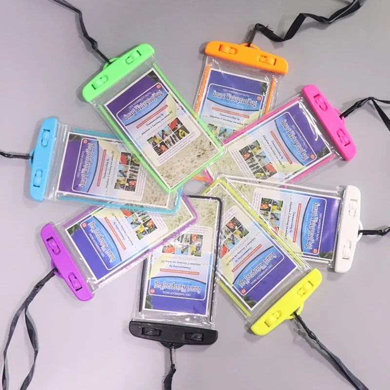 Флуоресцентные герметичные водонепроницаемые плавательные мешки с ремешком