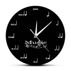 Музыкальные ноты, музыкальные часы, музыка-это жизнь, Вдохновляющие настенные часы, Скрипичный ключ, музыкальная студия, подвесные настенные часы, подарок музыканту