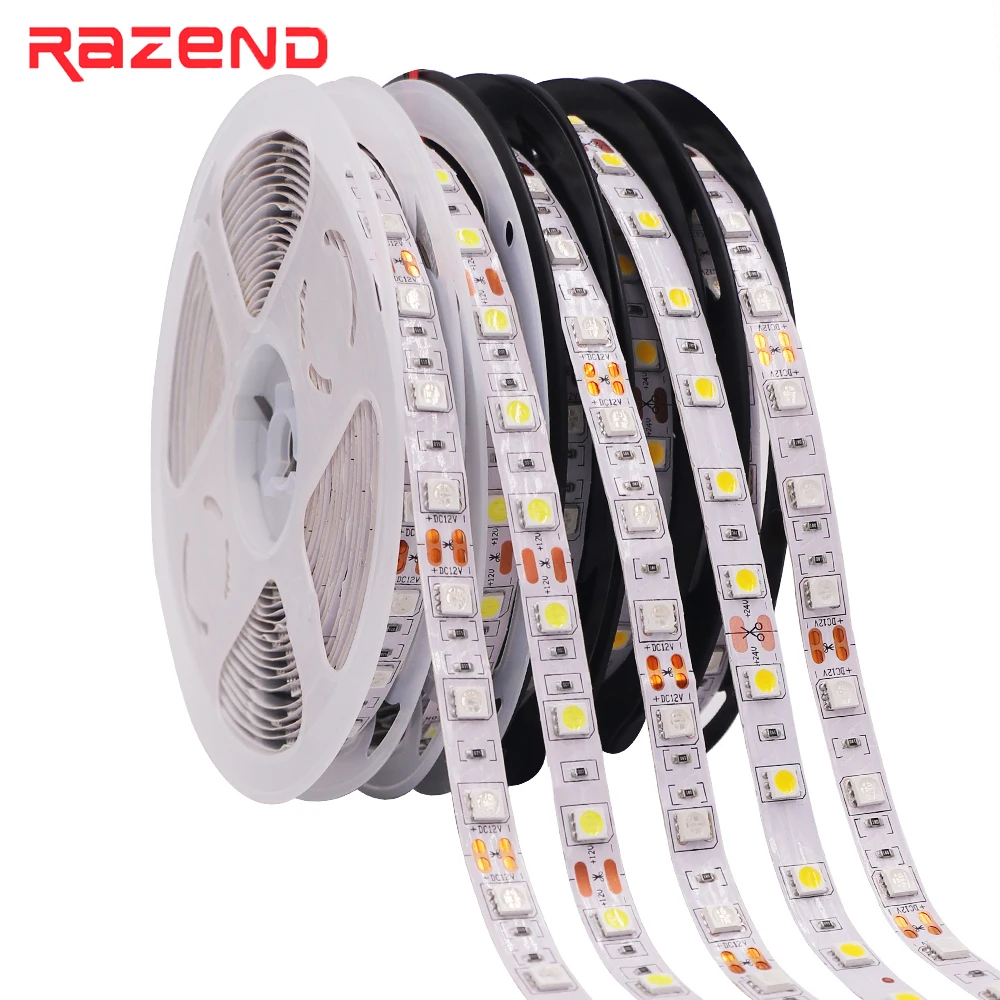 Светодиодная лента RGB CCT RGBCCT теплый светильник белый 5050 12В 24В Водонепроницаемый 5