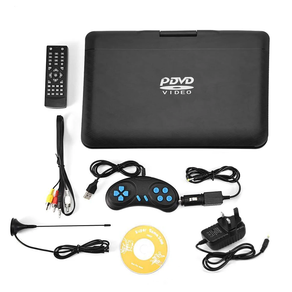 Поворотный экран перезаряжаемый аккумулятор домашний 13 9 дюймов CD tv игровой USB