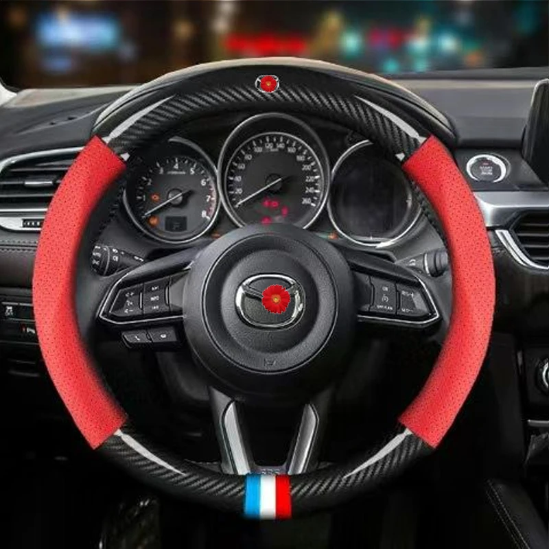 Чехол для руля из углеродного волокна Mazda 5 premacy Ford Ixion MK3 1999 2005 2009 2010-2016 38 см |