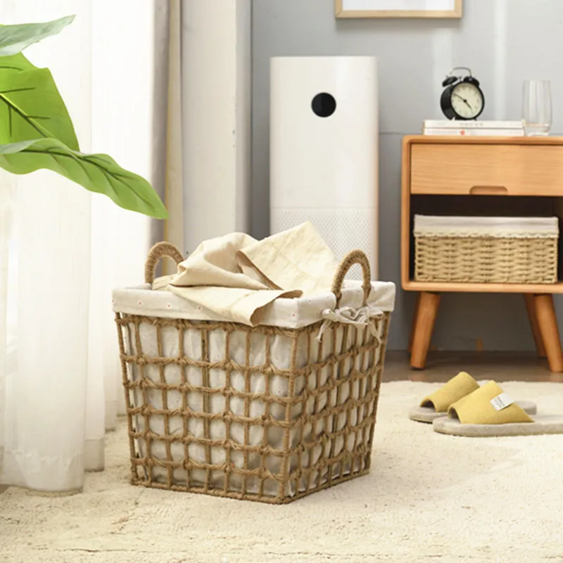 

2020NEW Large Capacity Laundry Basket Practical Home Woven Storage Basket Clothes Toy Holder Book Organizer Stationery Container