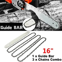 16 inch chain saw guide bar with 3pcs chains for stihl 009 012 021 e180 ms180 replacement attachment