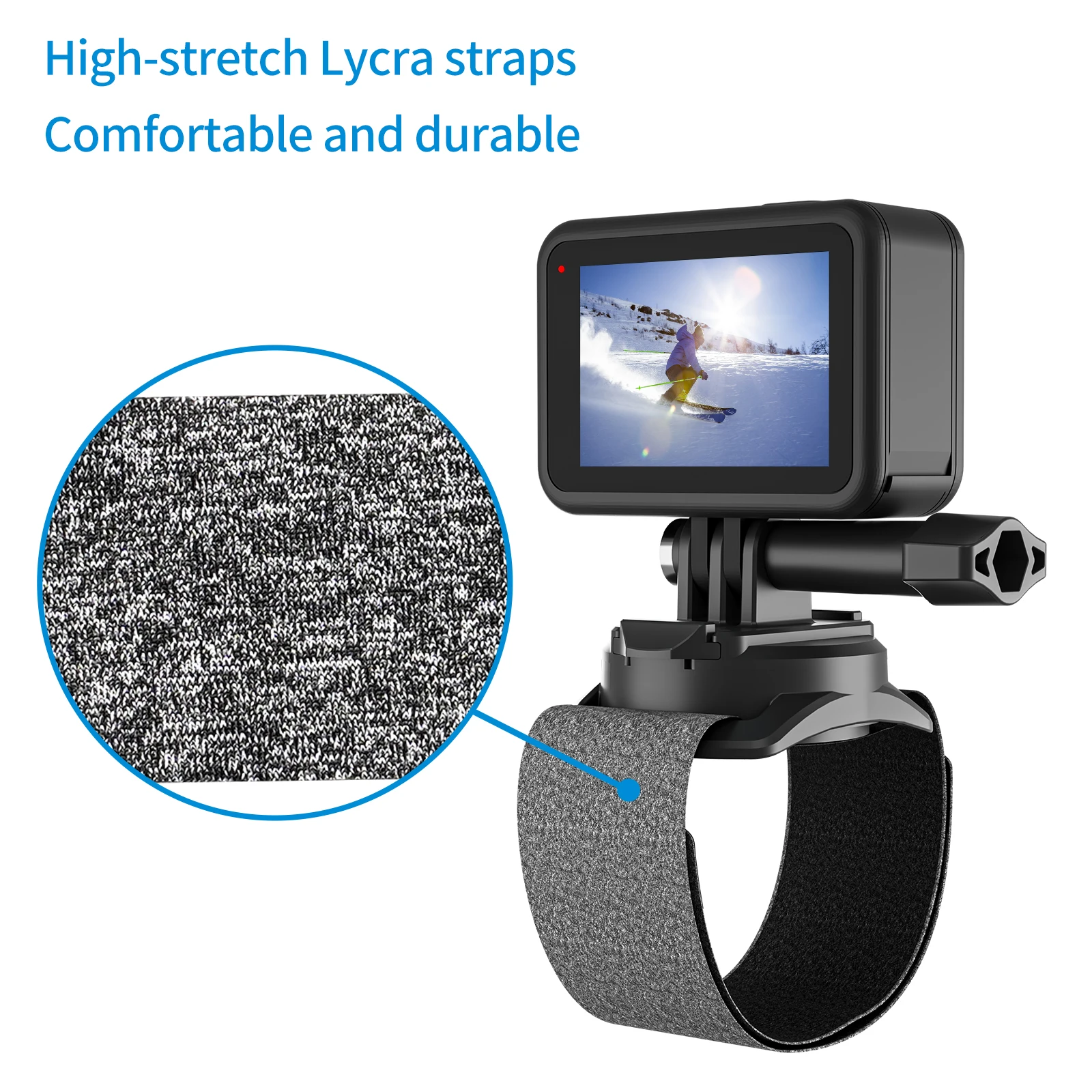 TELESIN 360 Degree Rotation Hand Wrist Strap Quick Adjust Mount for GoPro Hero 10 9 8 7 6 5 Insta360 Osmo Action SJCAM EKEN