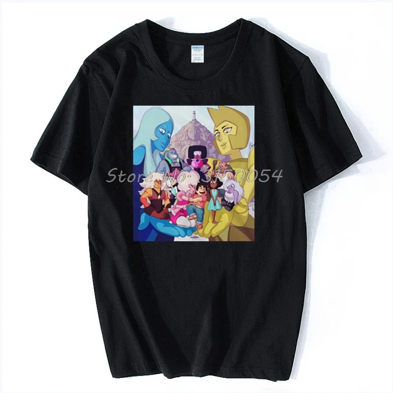 Футболка Steven Universe Family футболка Su Connie Jasper с жемчужным гранатом Мужская хлопковая в