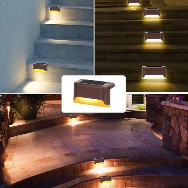 

Solar Lights Solar Step Lights Outdoor Waterproof Led Solar Power Garden Light Lamp decoration for Patio Stair Garden Yard Fence