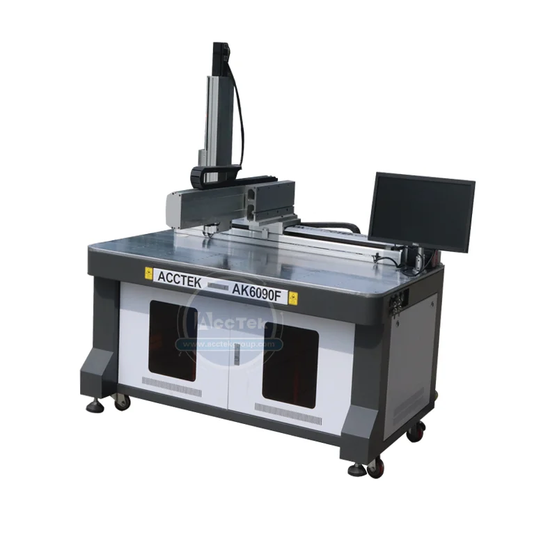 

20W 30w 50w Plastic Metal Stainless Steel DIY metal Laser Engraving Large area Fiber Laser Marking Machine 6090