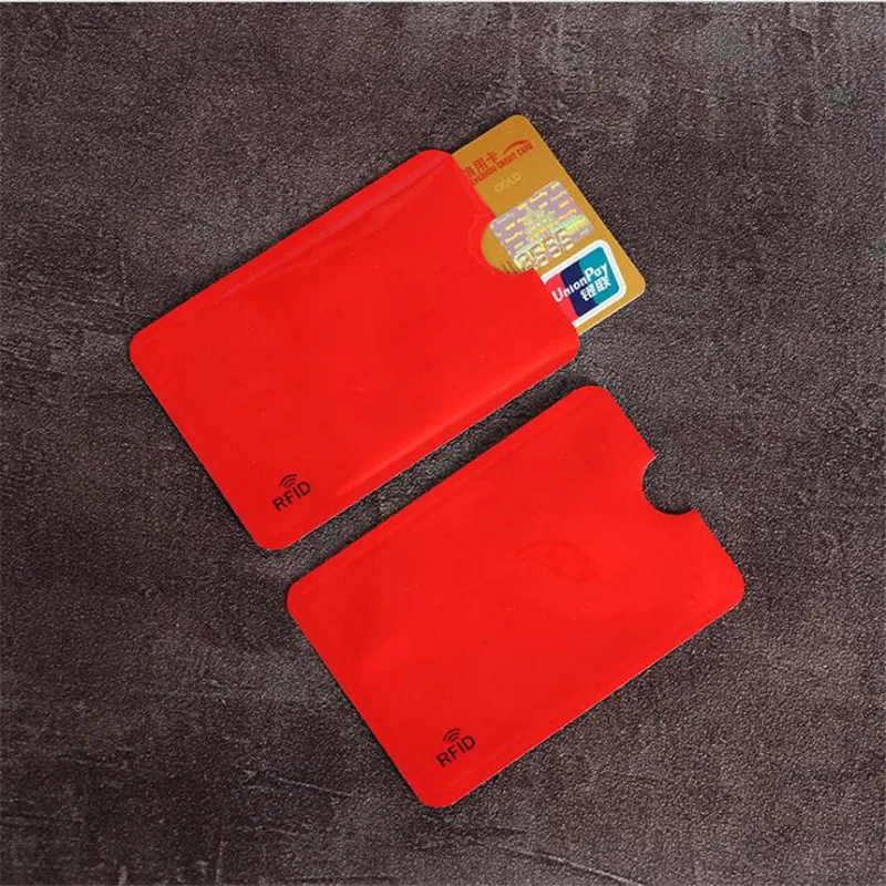 10pcs anti theft card holder aluminum foil rfid case anti degaussing card holder protection bank card set shielding bag nfc free global shipping