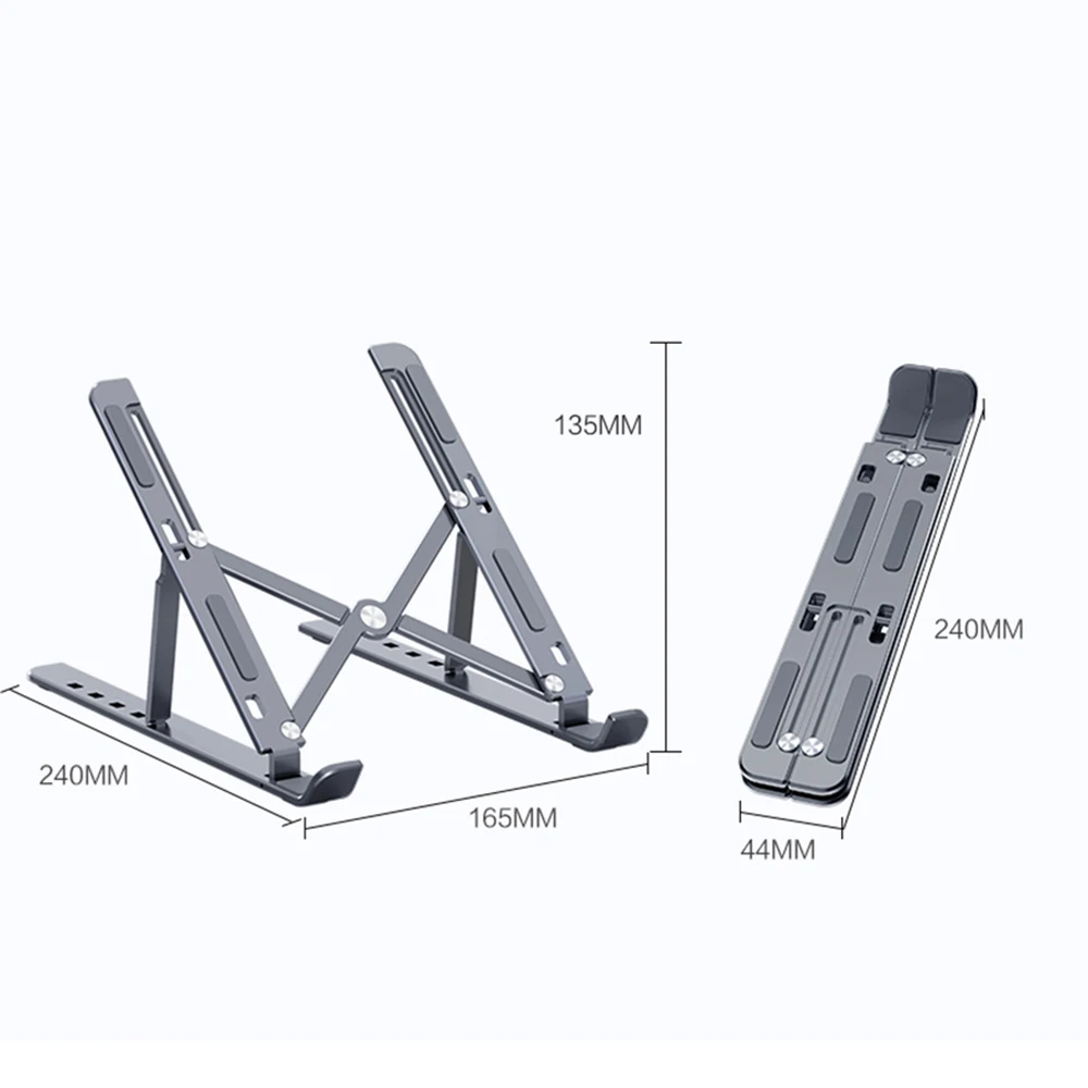 

Adjustable Laptop Stand Aluminum Alloy Cooling Foldable Notebook Support For Macbook Pro Air HP Lapdesk Protable Laptop Holder