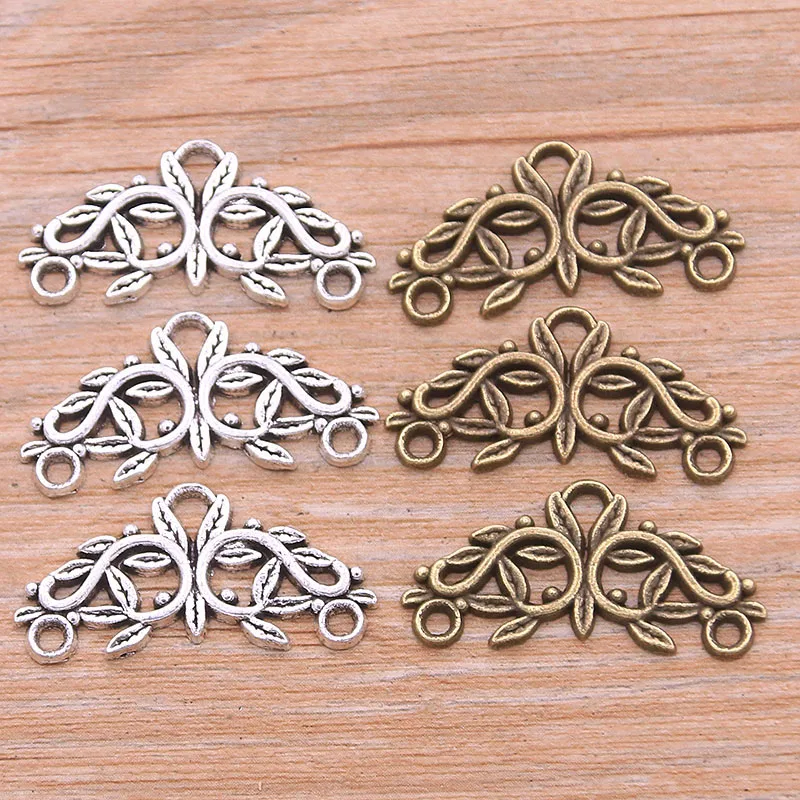 

Пористые листья из цинкового сплава в стиле ретро, Застежки в виде растений для подвесок «сделай сам», подвески, ювелирные аксессуары, 2 цвет...