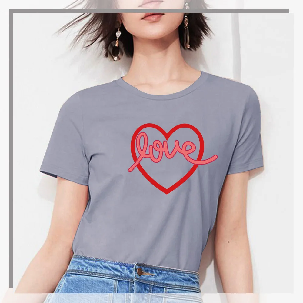 

2021 Summer Tops for Women Fashion Casual Kawaii Tees Short Sleeve O-Neck Streetwear Basic Casual Harajuku T-shirt Women