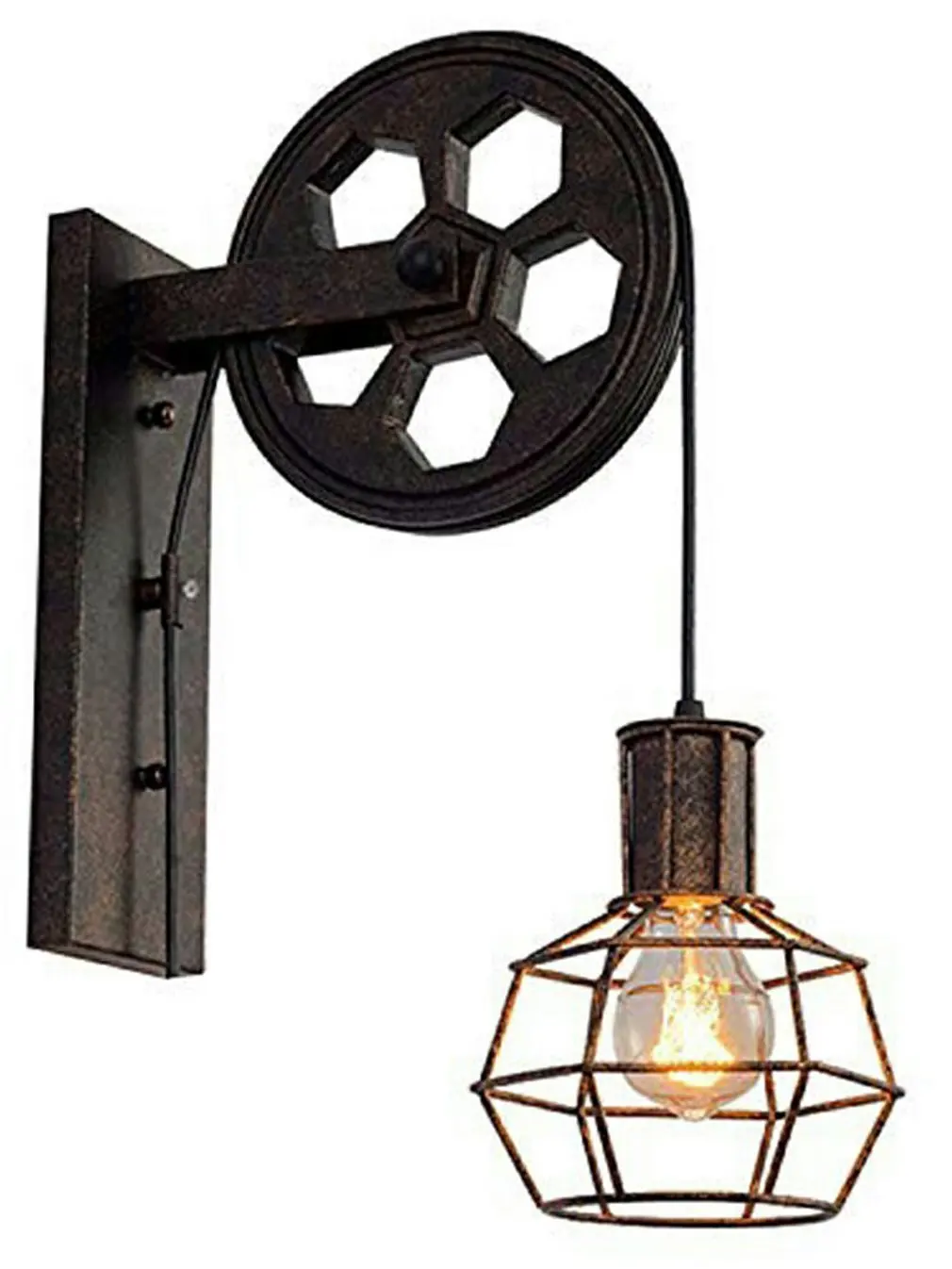 

Retro Vintage Wall Light Industrial Wall Lamp Shade Fixture Iron Loft Cafe Bar Adjustable Sconce Lights Wandlamp Decoration LED