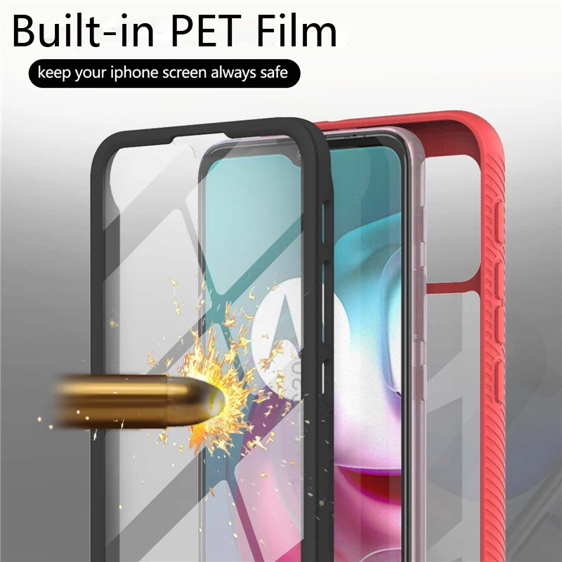 

Shockproof Case For Motorola G30 2021 Crystal Case 360 Protect Back Cover Moto G30 G 30 Luxury Cases for Moto G30 Funda Coques