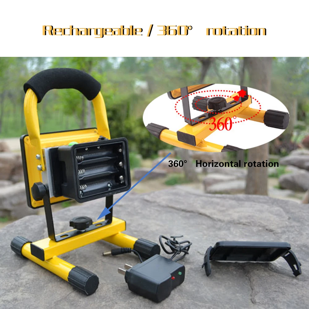 Портативный перезаряжаемый светодиодный прожектор 30 Вт супер яркий мини уличный водонепроницаемый