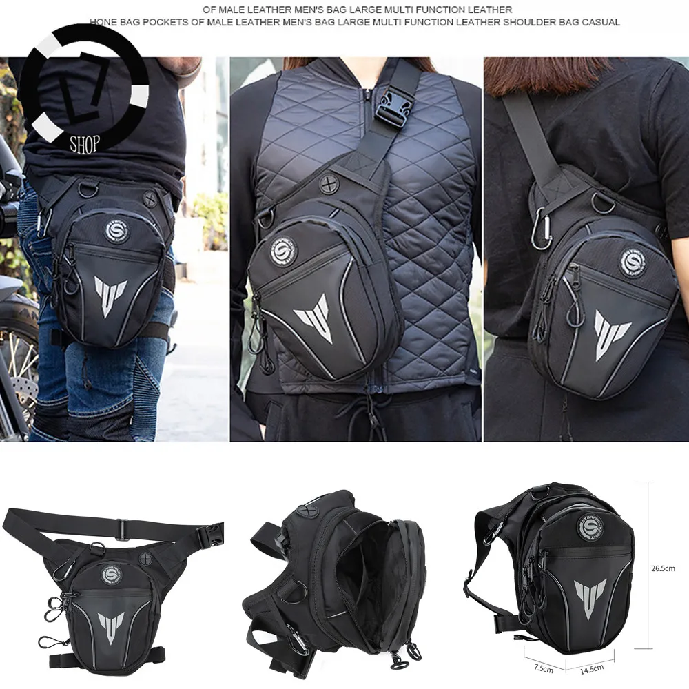 Nylon Oxford Bag, Motorcycle Fanny Pack, Unisex Bicycle Fanny Pack