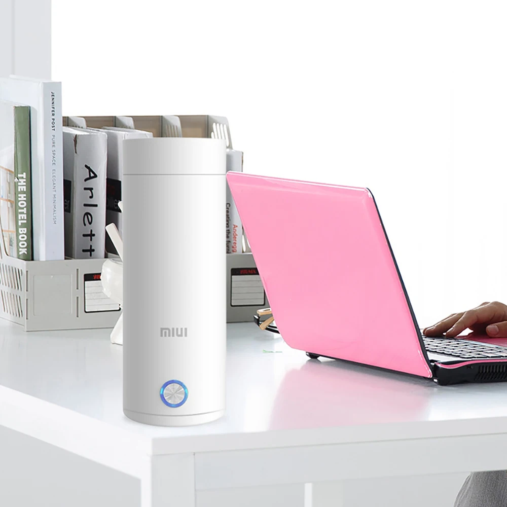 400ml portable electric kettle thermal cup make tea coffee travel boil water keep warm smart kettle kitchen appliances free global shipping