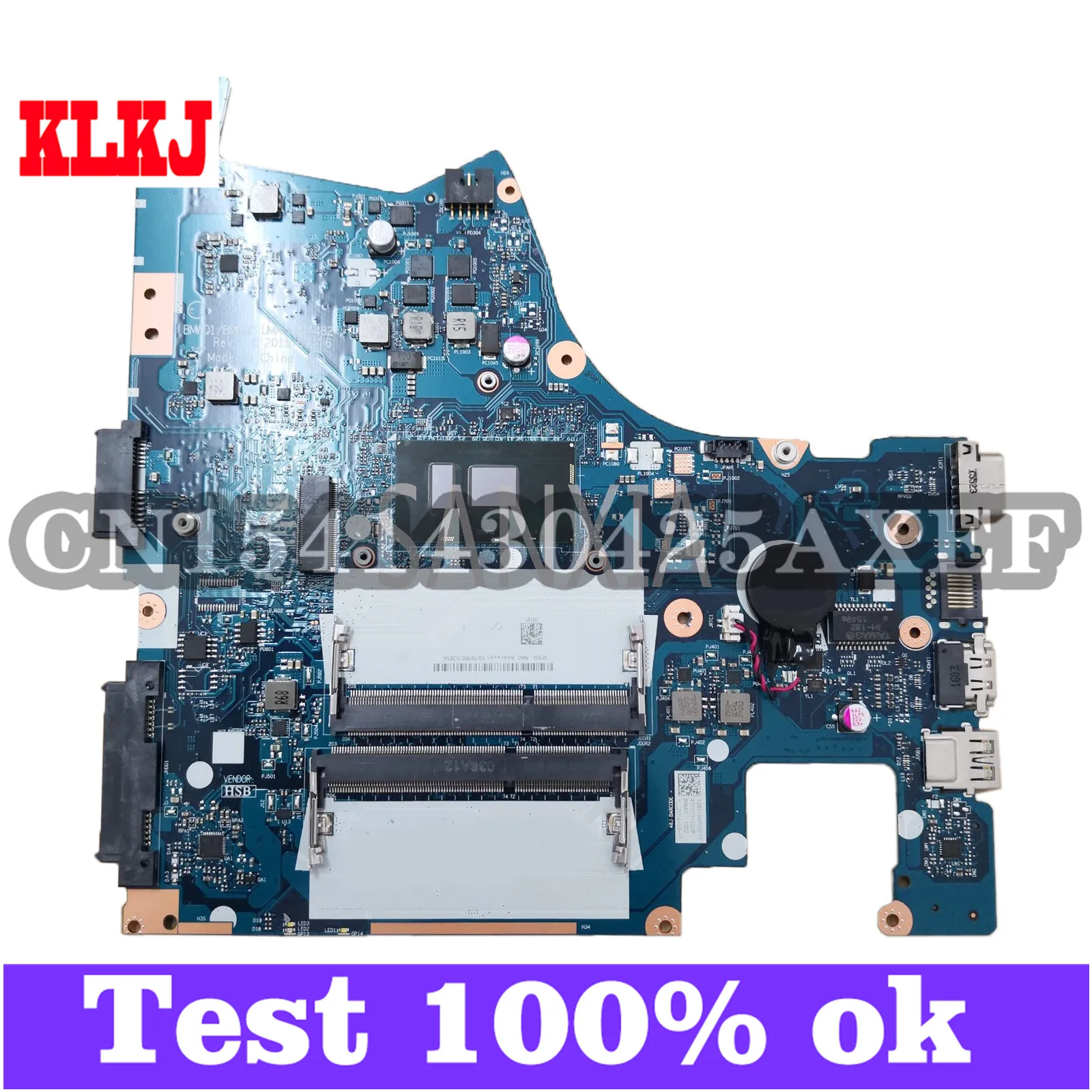

KLKJ NM-A482 Laptop Motherboard For Lenovo Ideapad 300-15ISK Original Mainboard I3-6100U
