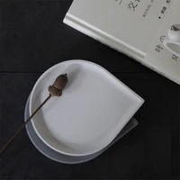 cement tray mold jewelry tray concrete aromaumeric gypsum crafts placed creative water drop shape coasters plate silicone mold