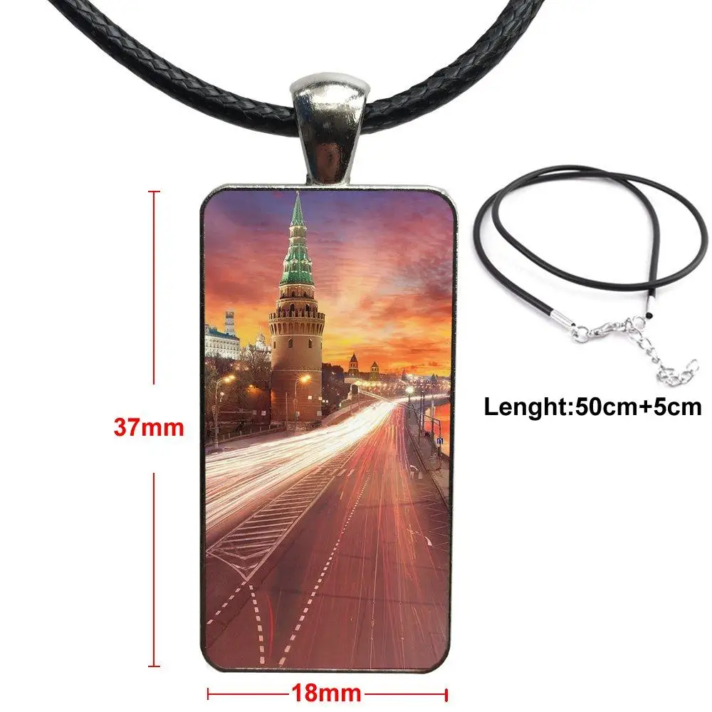 Кремлевская Россия для свадьбы модный стеклянный подвесной брелок ожерелье