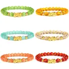 Браслеты Pixiu мужские и женские, винтажные браслеты с подвесками из золотых бусин, медитация, благословение, счастливый друг, ювелирные изделия