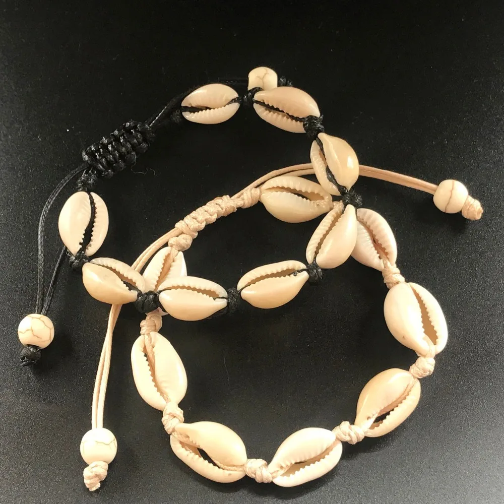 Hot Sale Handmade Natural Seashell Hand Knit Bracelet Shells Bracelets Women Accessories Beaded Strand | Украшения и аксессуары