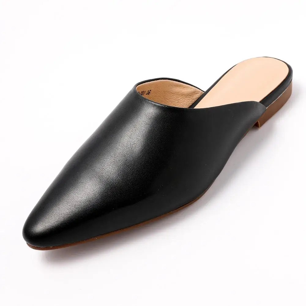 2020 Бесплатная доставка Модные женские мюли ручной работы из натуральной кожи