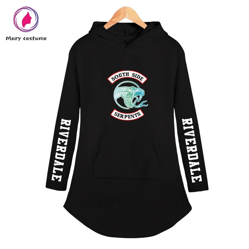 Толстовка с капюшоном принтом ривердейл новинка 2019 года модная Женская