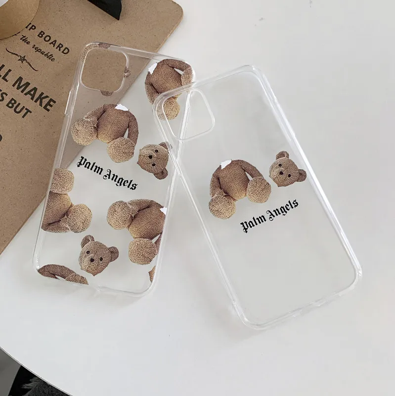 Модный уличный Мягкий силиконовый чехол для телефона с медведем iphone XR X XS MAX 7 6 S 8