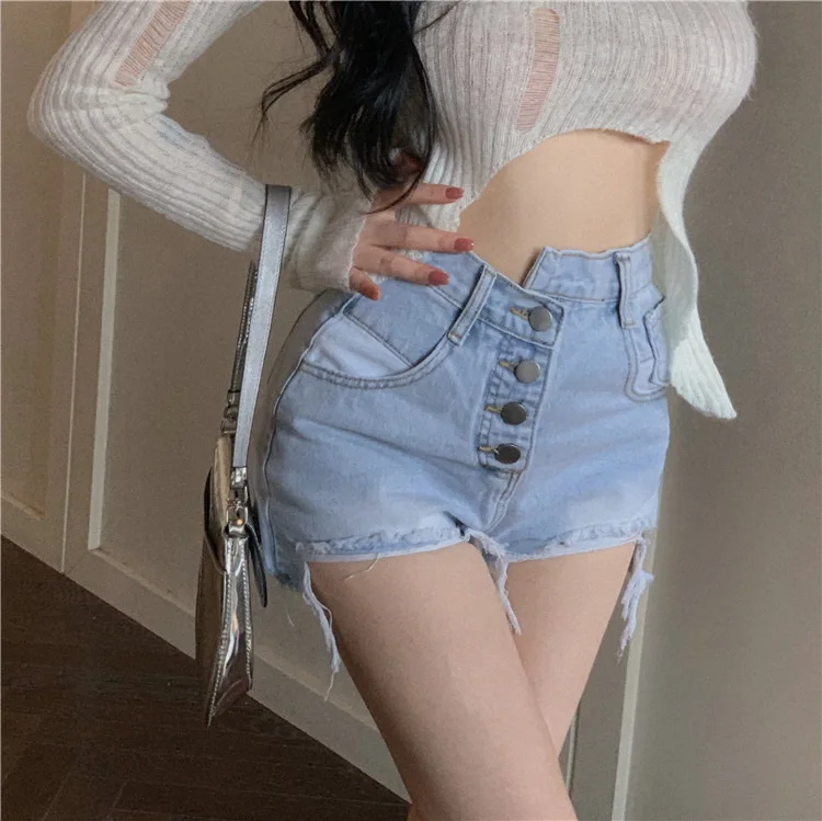 

Women's summer hot pants, high-waisted A-line shorts. The new Spice Girl Pants in 2021