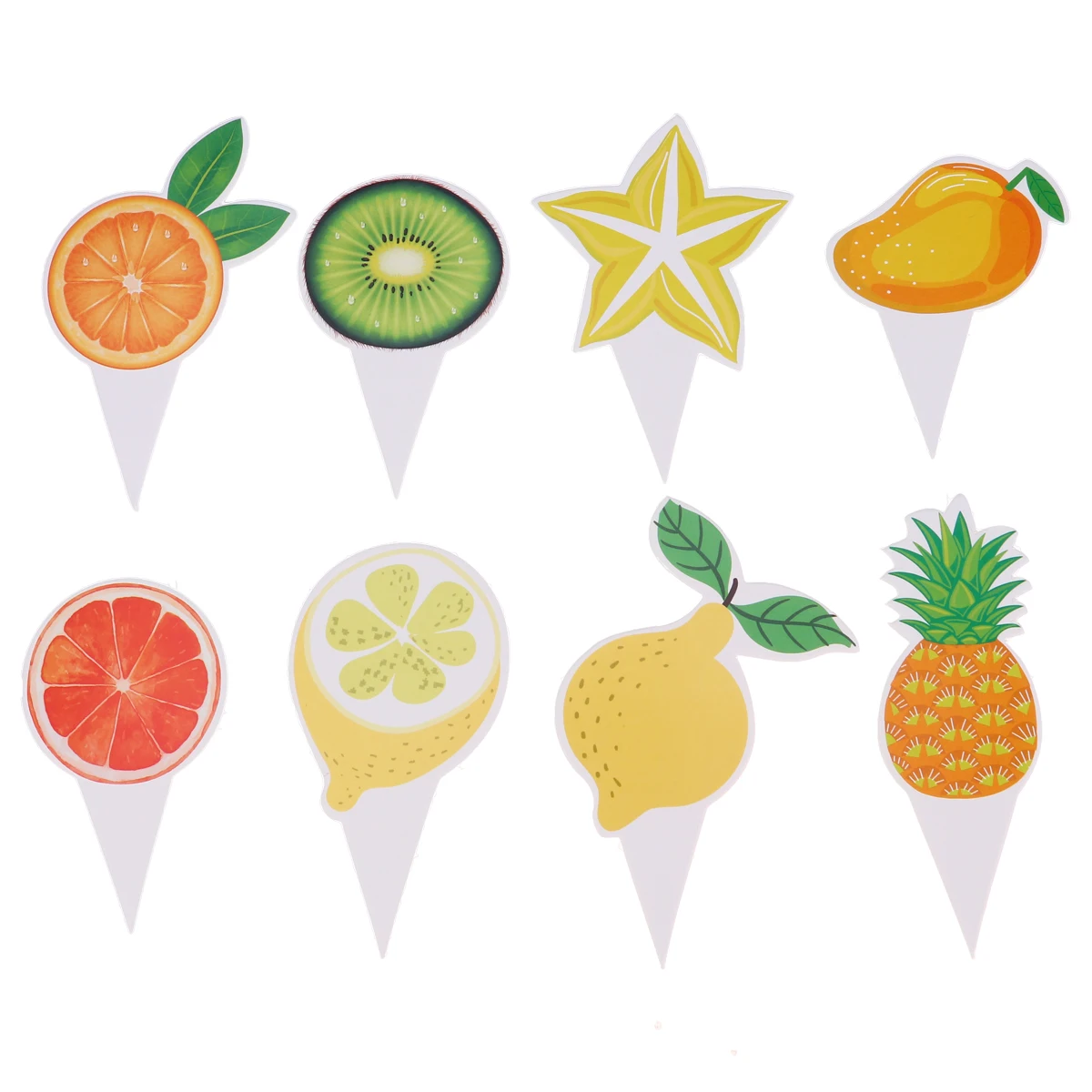 8 шт. карамбола Топпер для торта вставка топперы кексов красочные фрукты Забавный