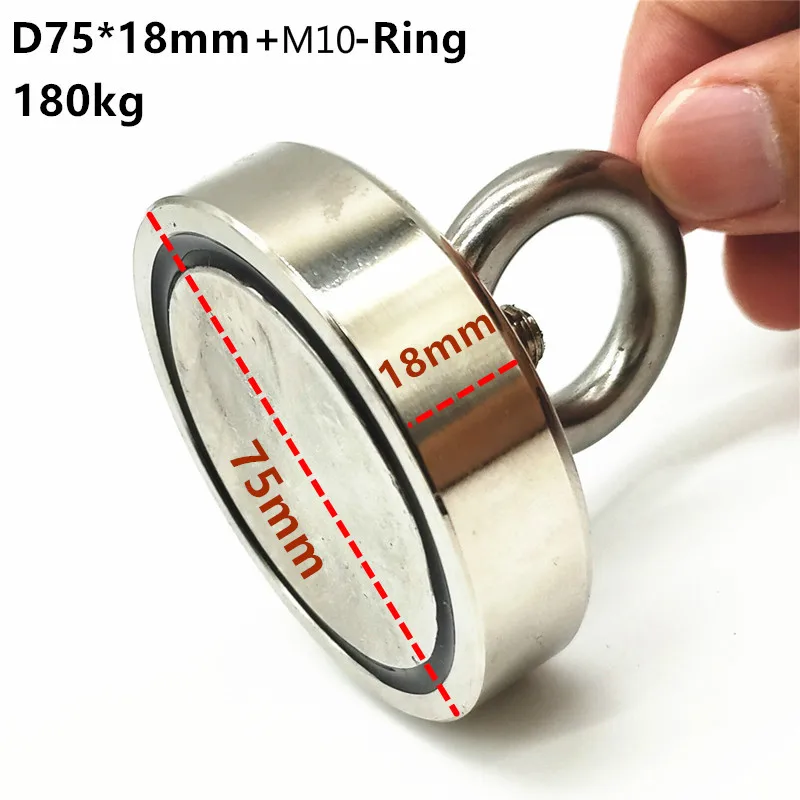 

Big Double Single Side Salvage Magnet Hook Power Salvage Fishing Magnetic Stell Cup Holder Super Strong Neodymium Round D48-D94