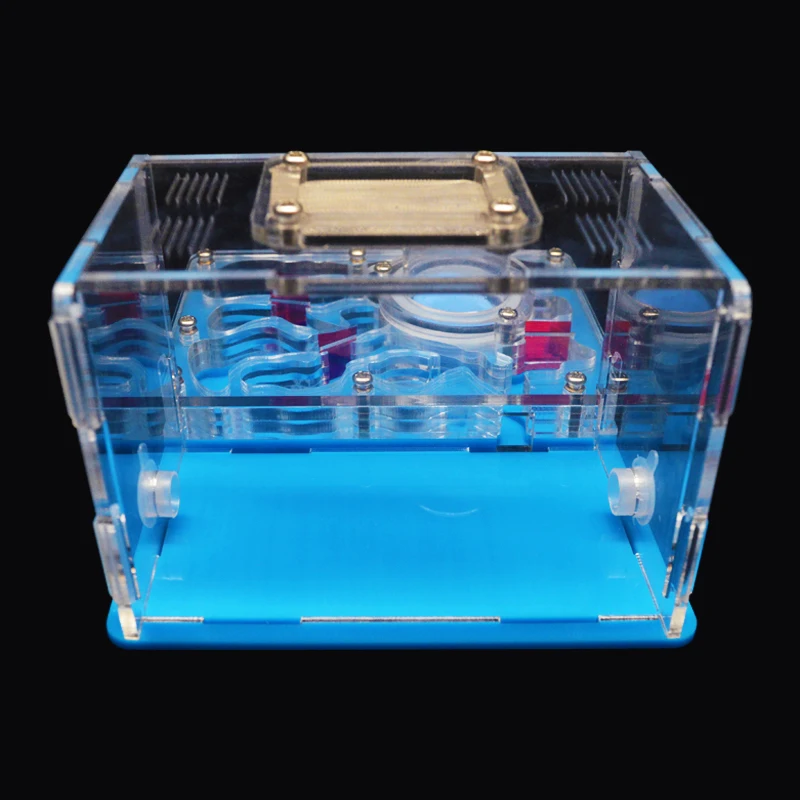 DIY Acryl Ant Farm Flat Ant Nest Ant House for Pet Anthill Glass Moisturizing Water Tower Workshop Feeding Area 12*15*7.5cm